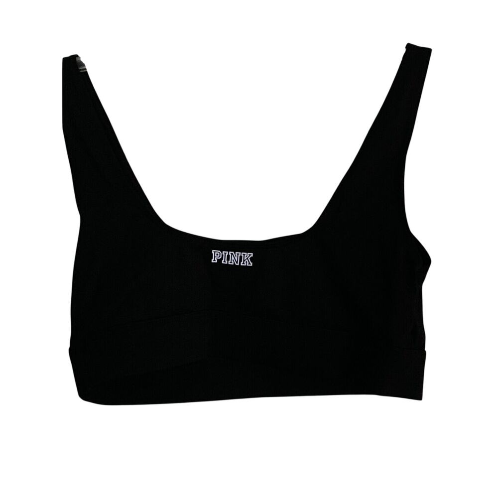 Victoria's Secret PINK Black ultimate lined Sports Bra Classic medium new